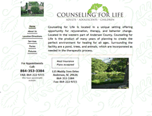Tablet Screenshot of counseling4life.net